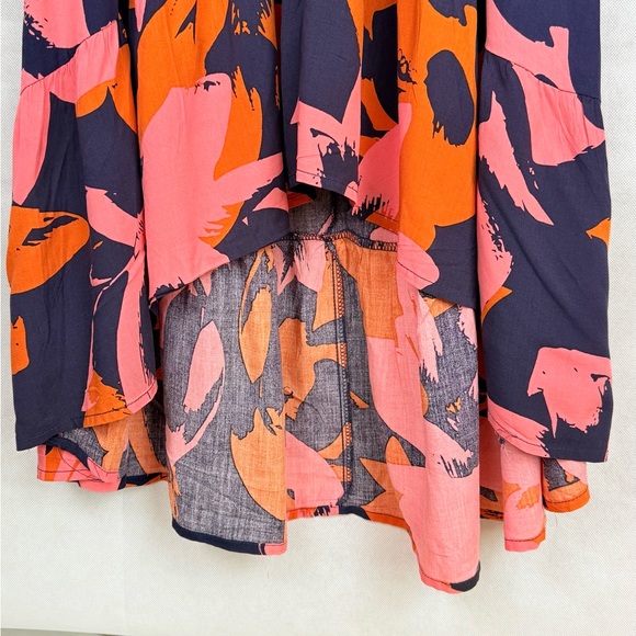 Anthropologie Able the Label Maxi High-low Dress Boho V-Neck Tropical - Picture 6 of 9